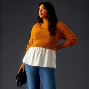 ✨🧡Anthro Layered Sweater